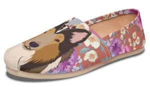 Rough Collie Dog Portrait Casual Shoes