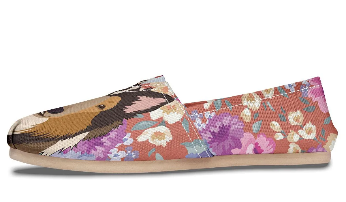 Rough Collie Dog Portrait Casual Shoes