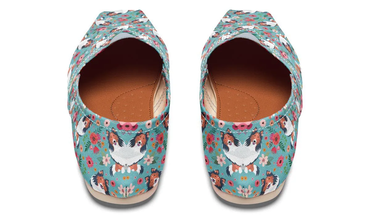 Rough Collie Flower Casual Shoes