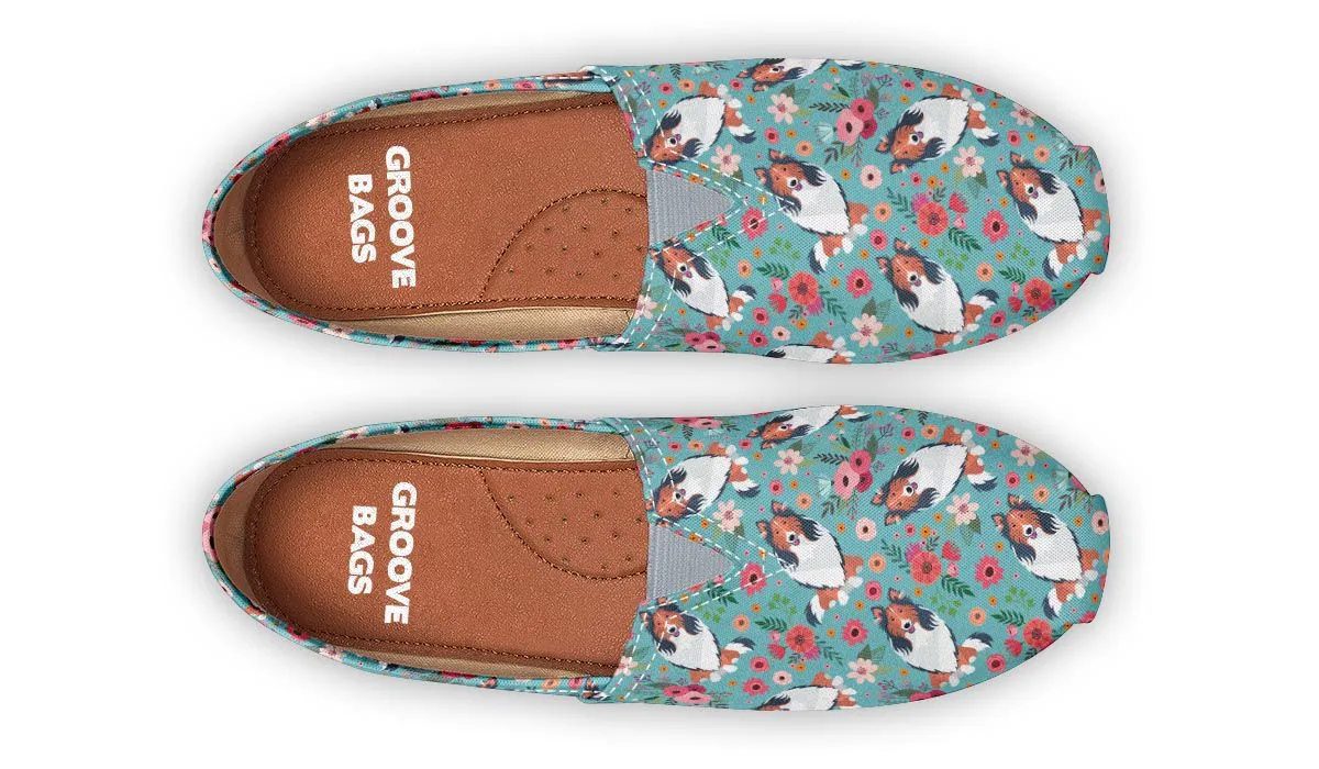 Rough Collie Flower Casual Shoes