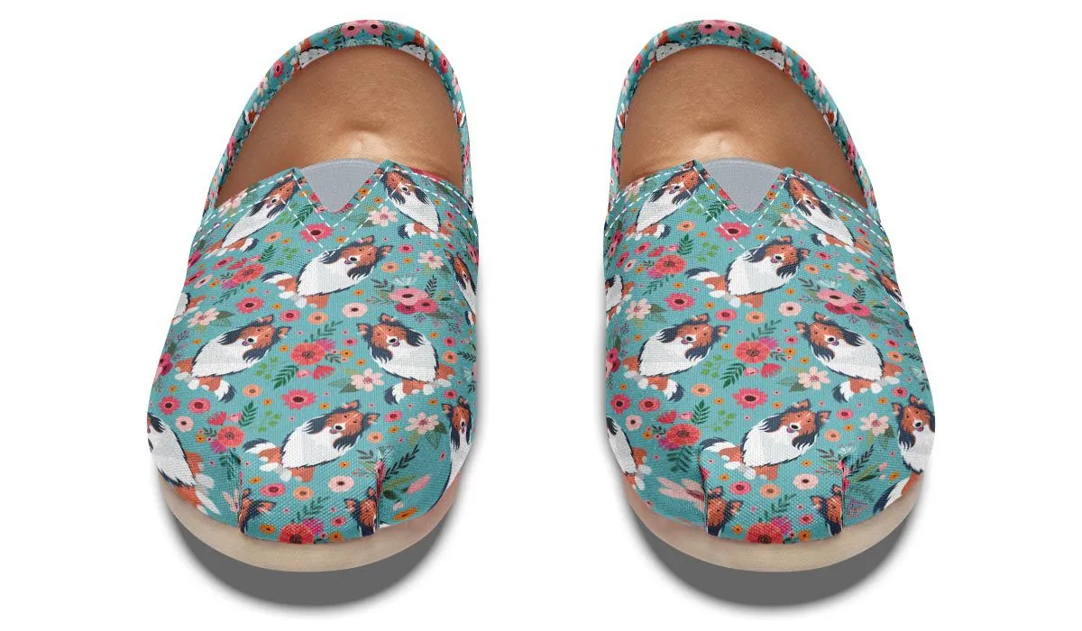 Rough Collie Flower Casual Shoes