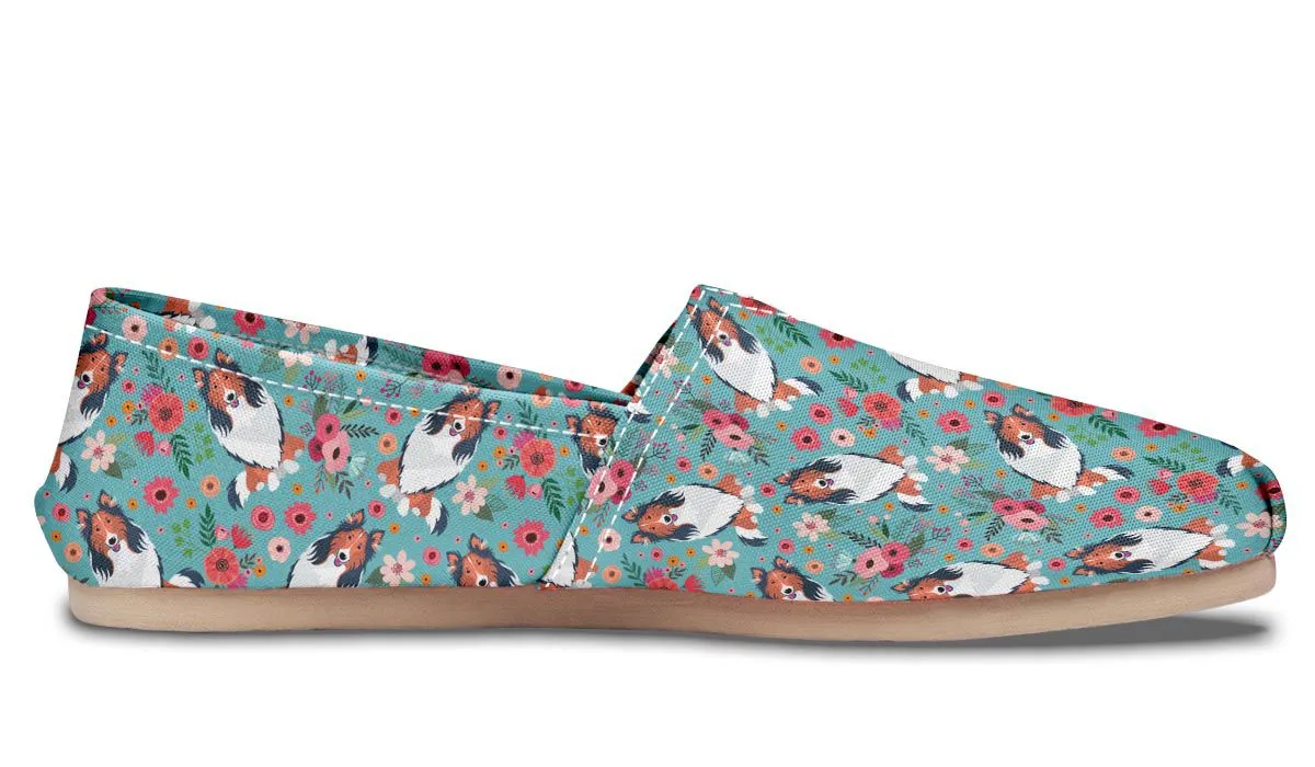 Rough Collie Flower Casual Shoes