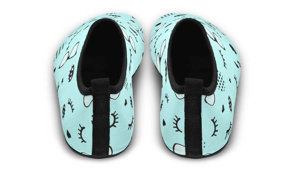 RX Eye Glasses Pattern Aqua Barefoot Shoes
