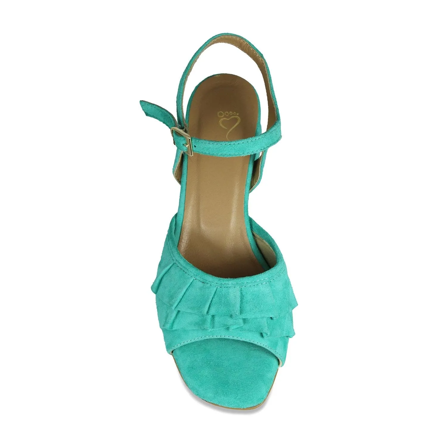 Sadie: Turquoise Suede