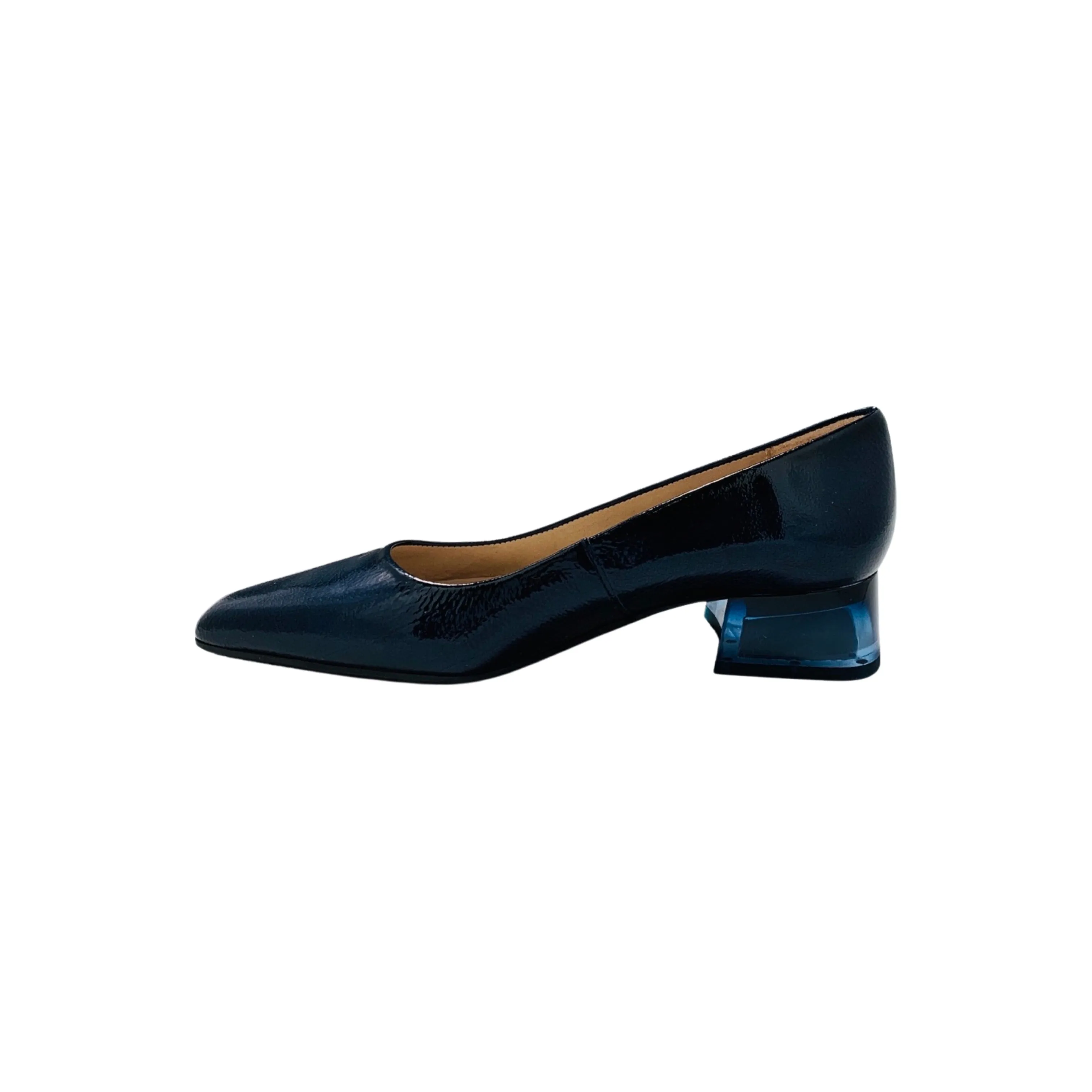 Sahara Ocean Blue Patent Pump