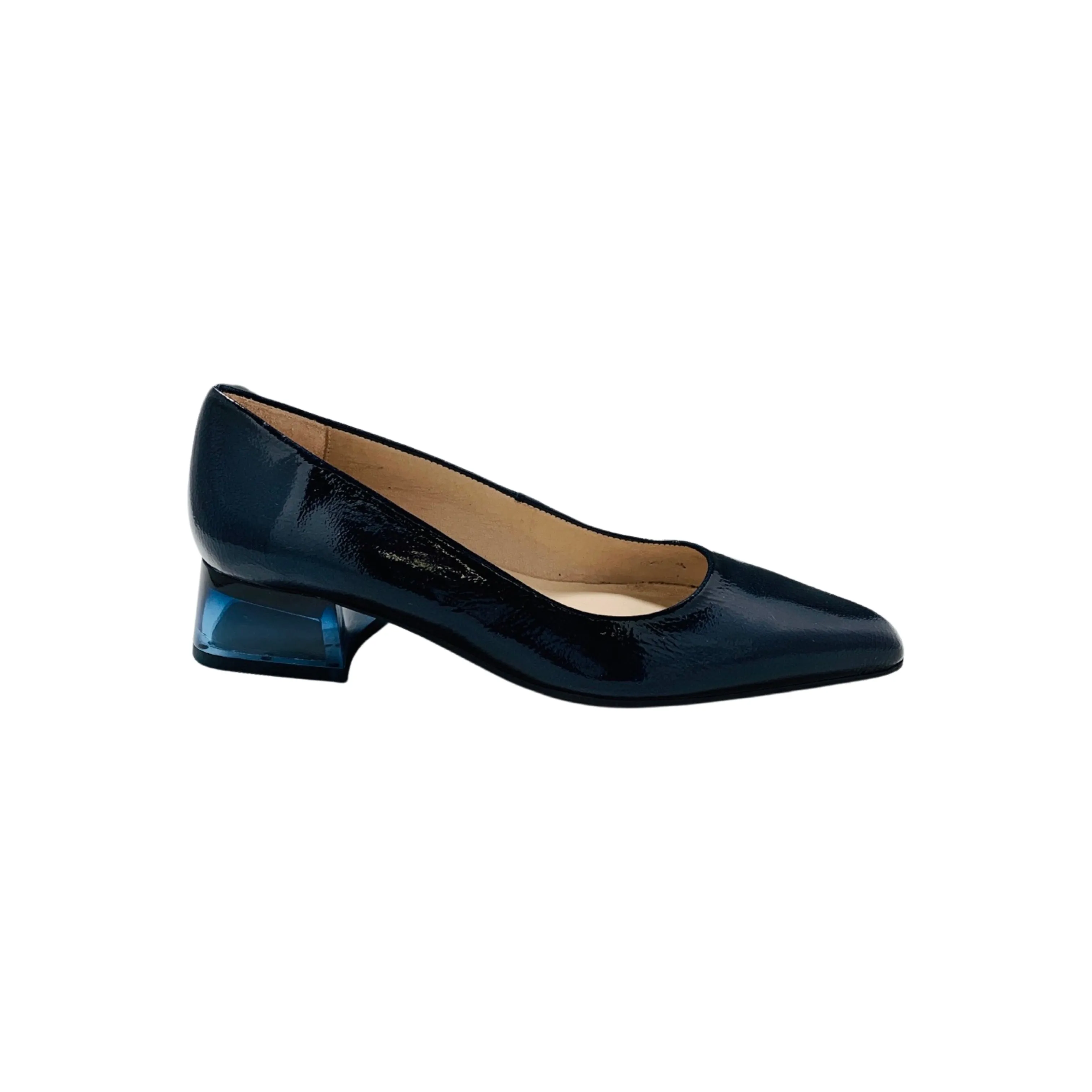 Sahara Ocean Blue Patent Pump
