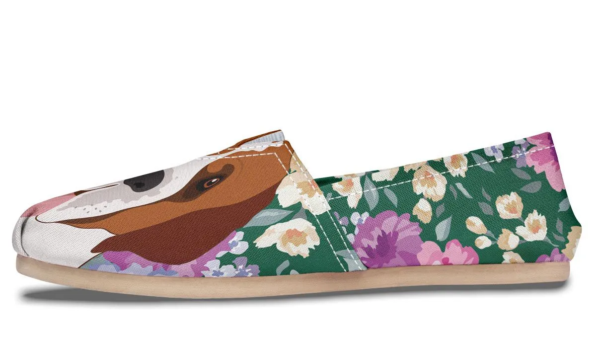 Saint Bernard Dog Portrait Casual Shoes