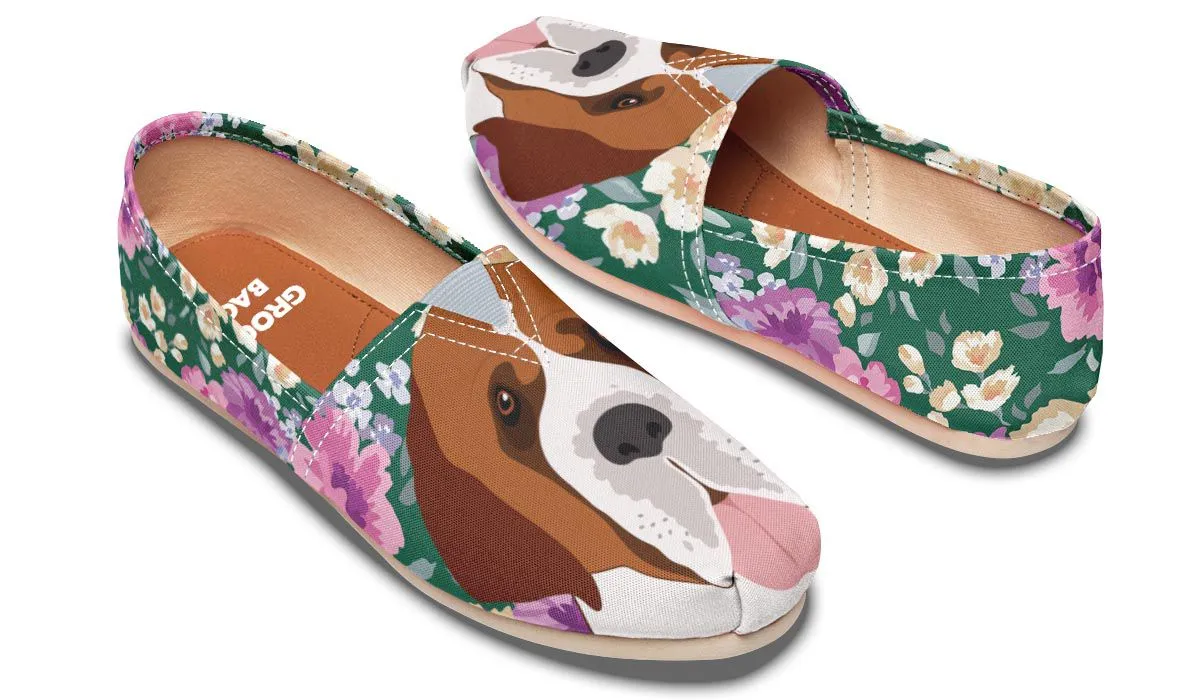 Saint Bernard Dog Portrait Casual Shoes