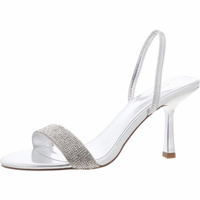 Saje Womens Embellished Textured Slingback Sandals