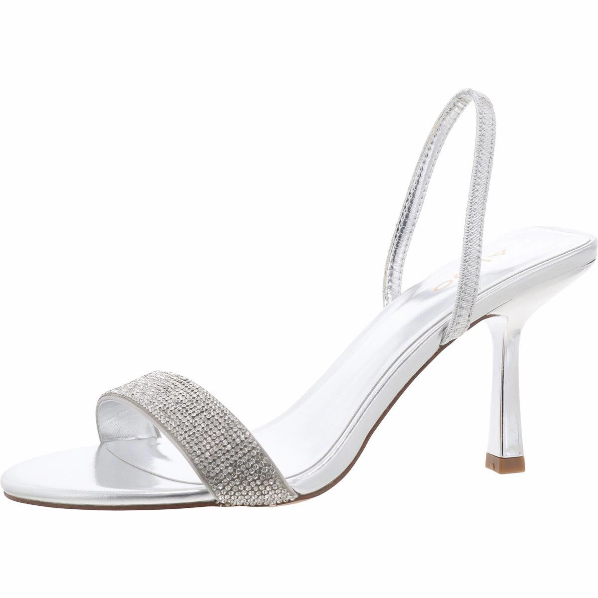 Saje Womens Embellished Textured Slingback Sandals