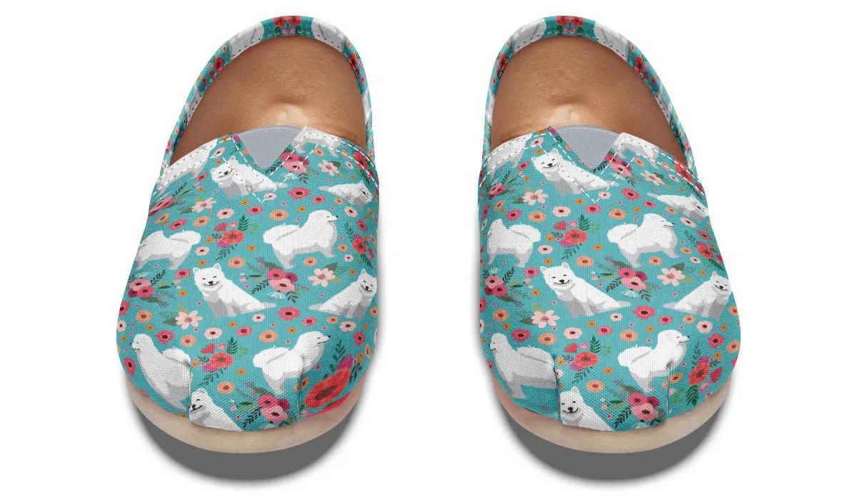 Samoyed Flower Casual Shoes