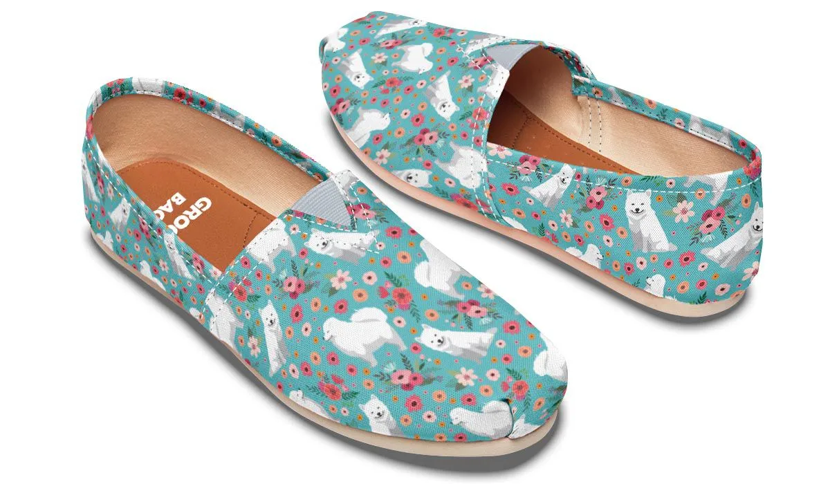 Samoyed Flower Casual Shoes
