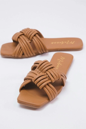 Samson Strappy Slide Sandal In Tan