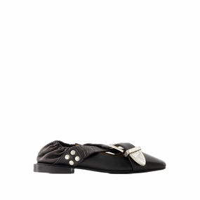 Sandals - Leather - Black