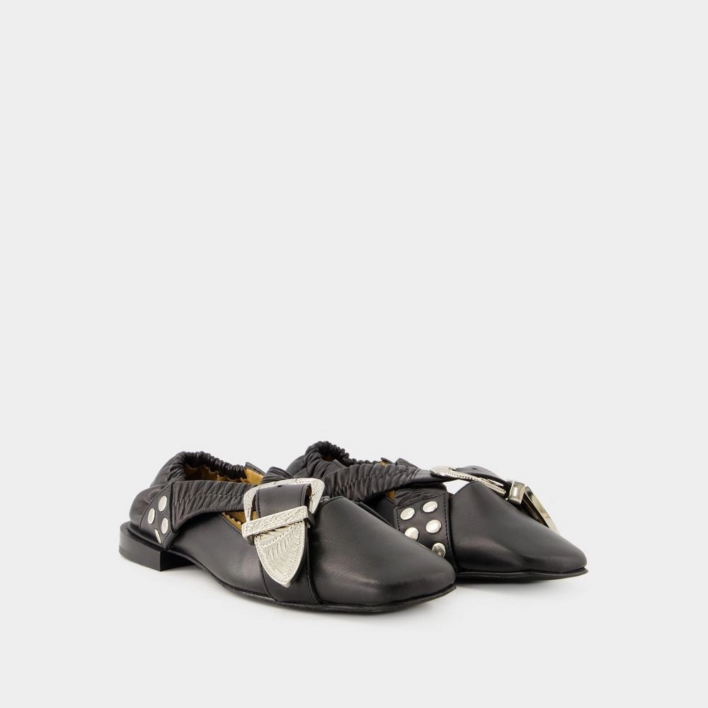 Sandals - Leather - Black