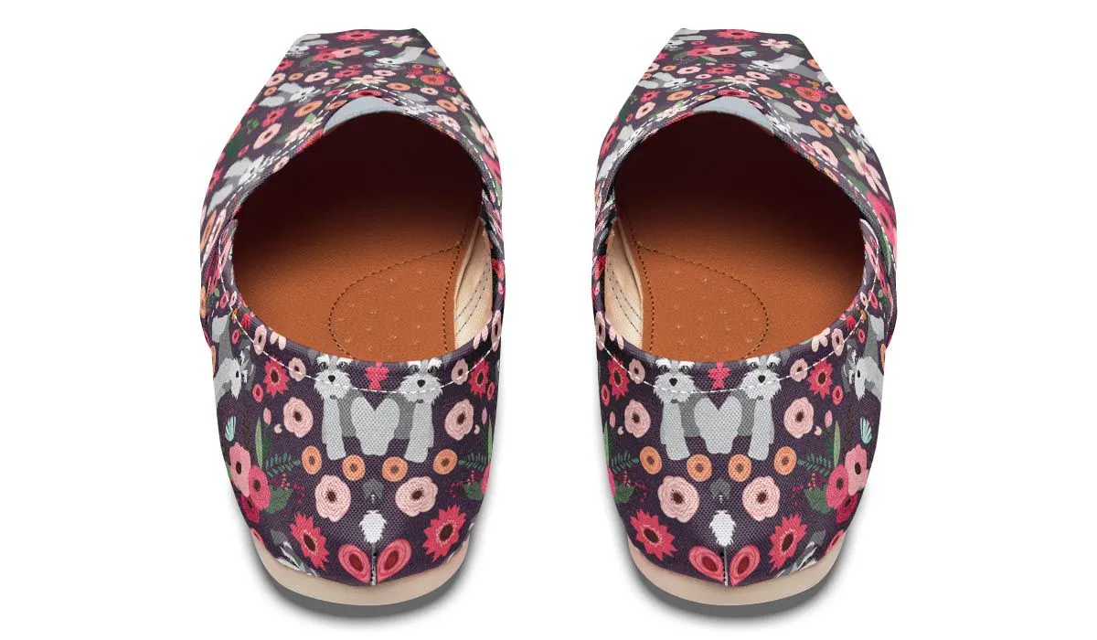 Schnauzer Flower Casual Shoes