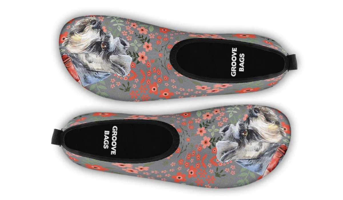 Schnauzer Sweetheart Aqua Barefoot Shoes