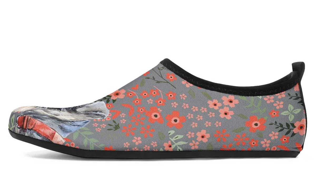 Schnauzer Sweetheart Aqua Barefoot Shoes