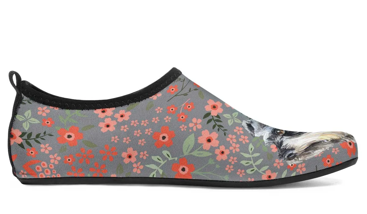 Schnauzer Sweetheart Aqua Barefoot Shoes