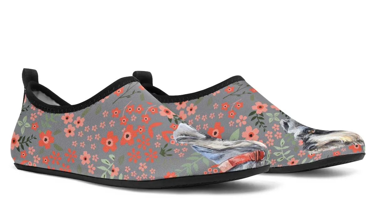 Schnauzer Sweetheart Aqua Barefoot Shoes