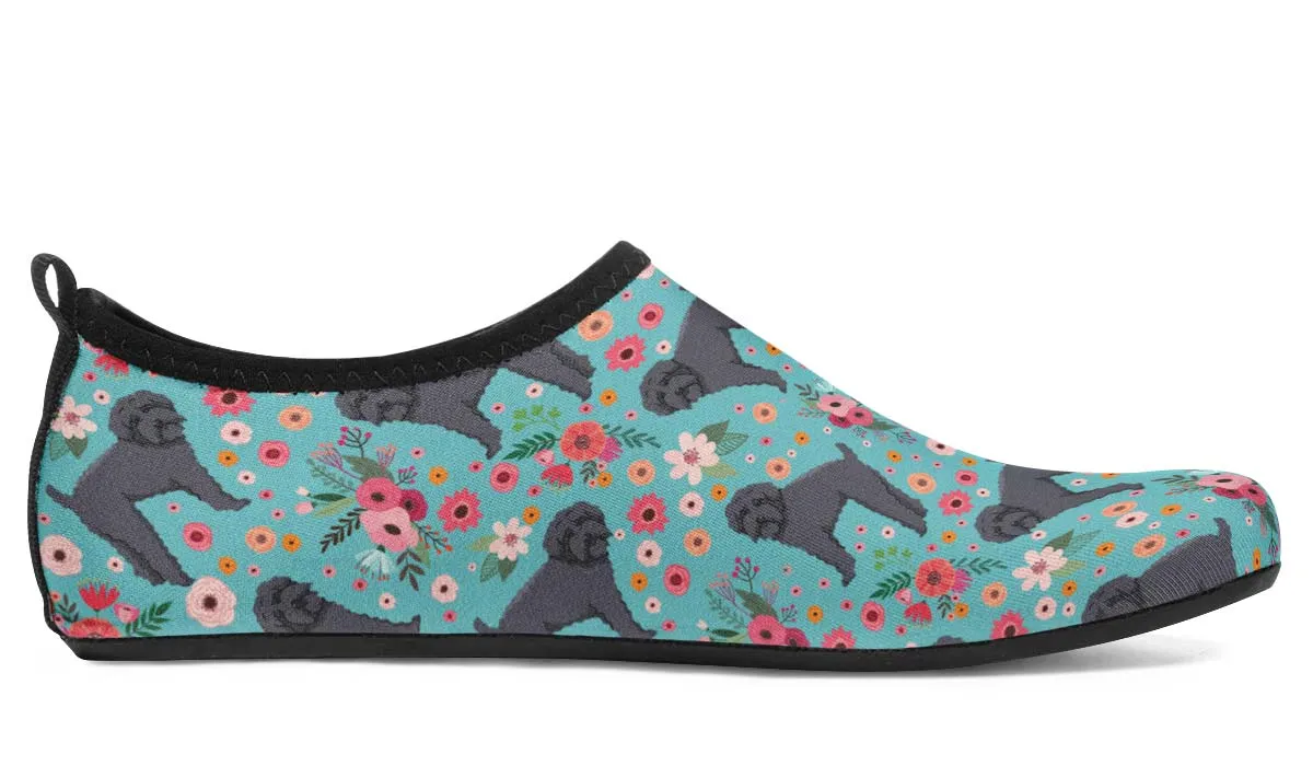 Schnoodle Flower Aqua Barefoot Shoes