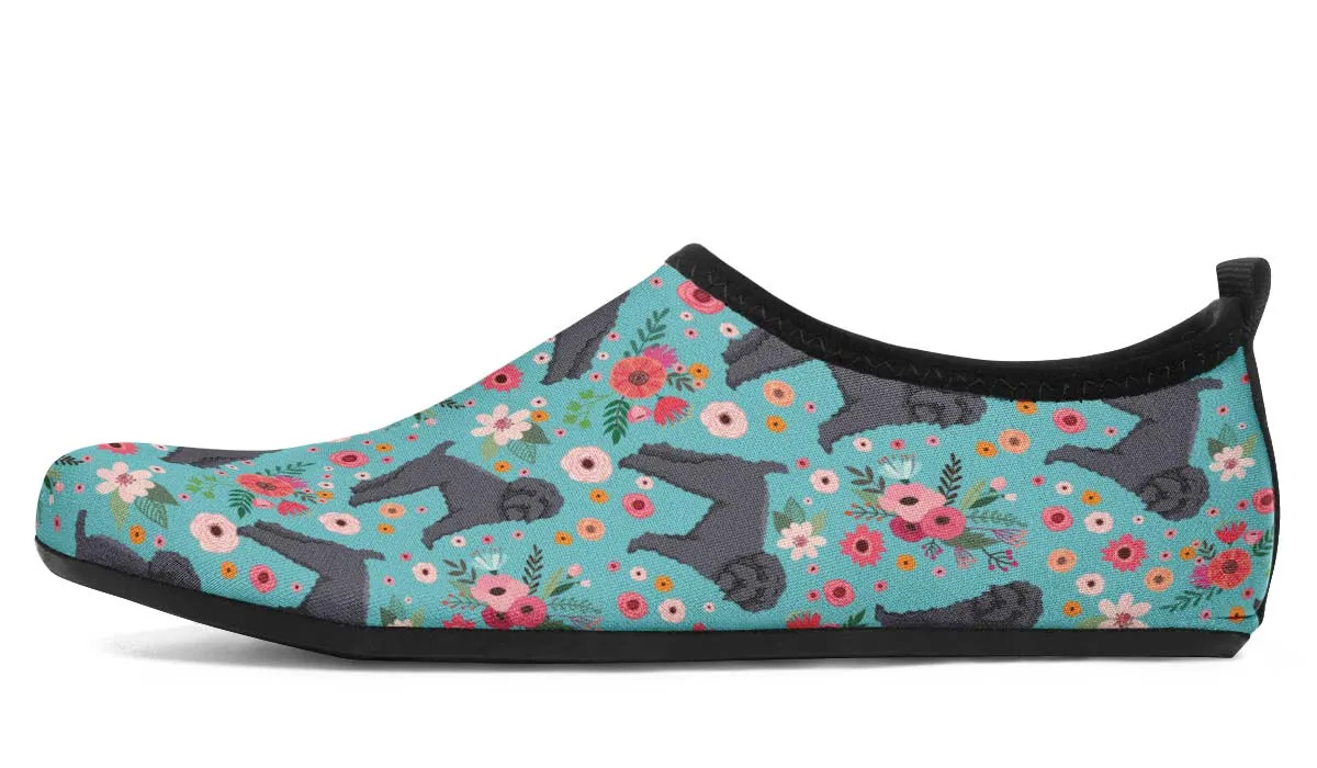Schnoodle Flower Aqua Barefoot Shoes