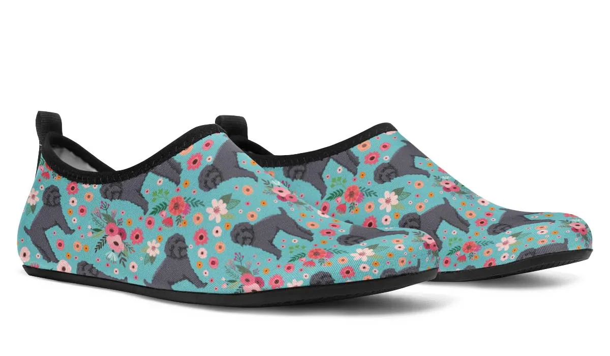 Schnoodle Flower Aqua Barefoot Shoes