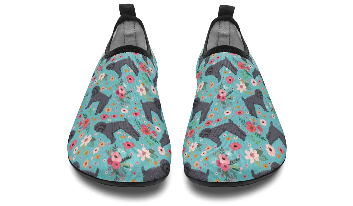 Schnoodle Flower Aqua Barefoot Shoes