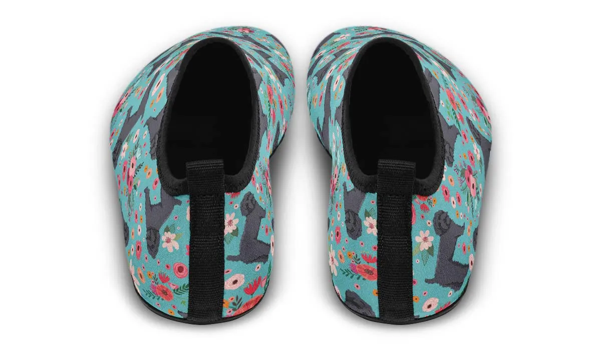 Schnoodle Flower Aqua Barefoot Shoes
