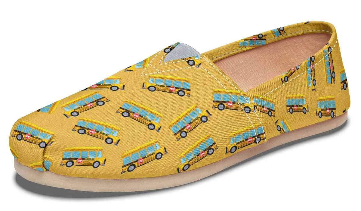 School Bus Pattern Casual Shoe