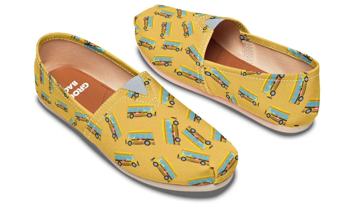 School Bus Pattern Casual Shoe