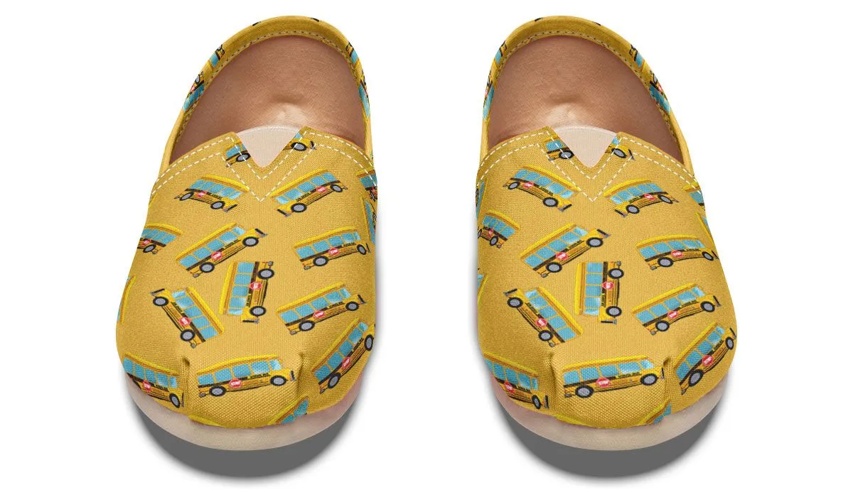 School Bus Pattern Casual Shoe
