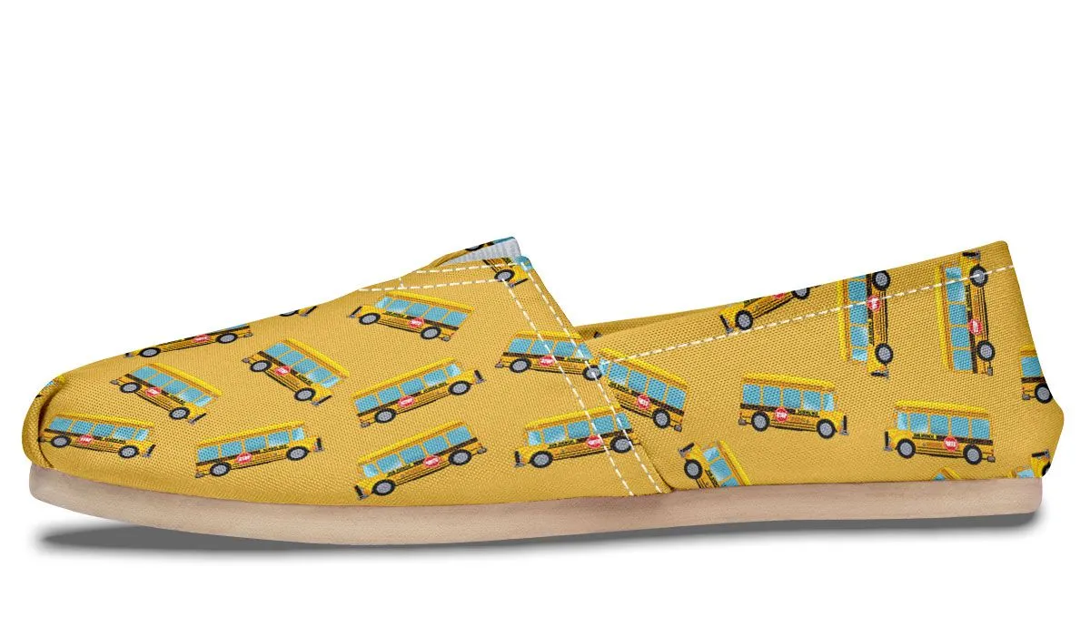 School Bus Pattern Casual Shoe