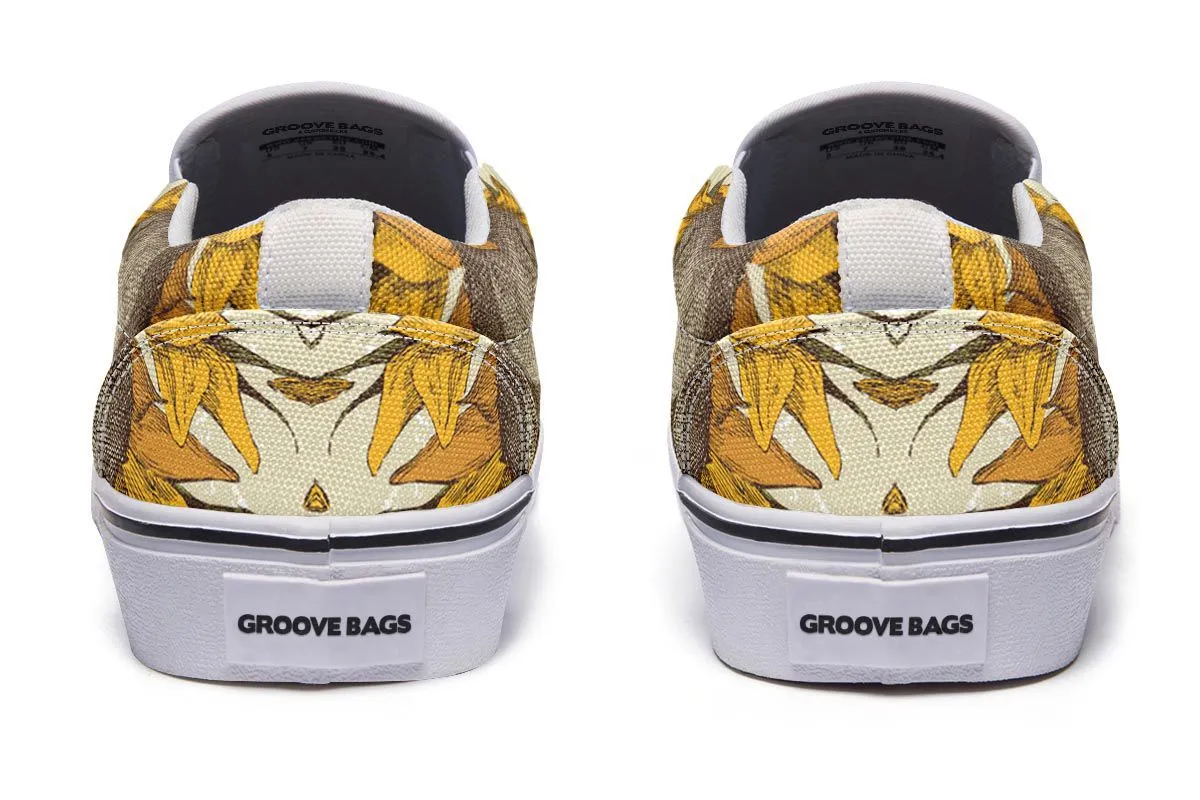 School Bus Sketch Slip-On Shoes