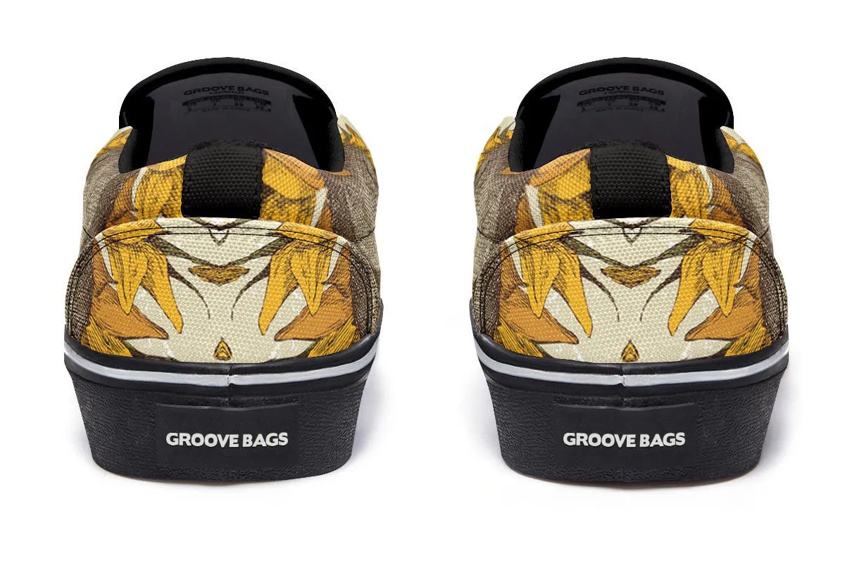 School Bus Sketch Slip-On Shoes