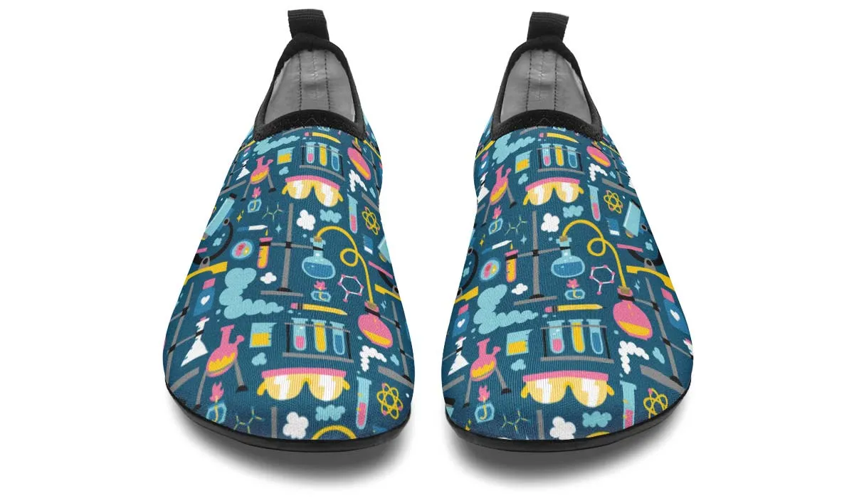 Science Lab Pattern Aqua Barefoot Shoes