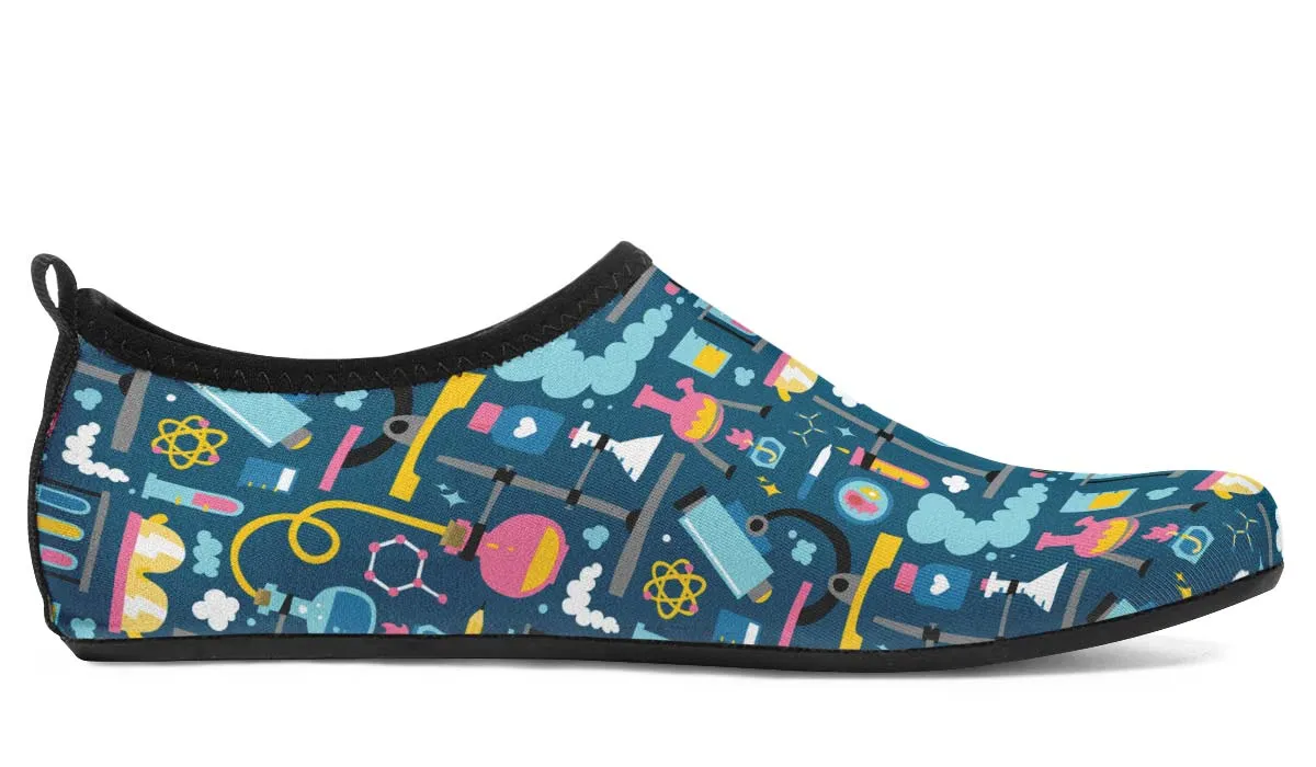 Science Lab Pattern Aqua Barefoot Shoes