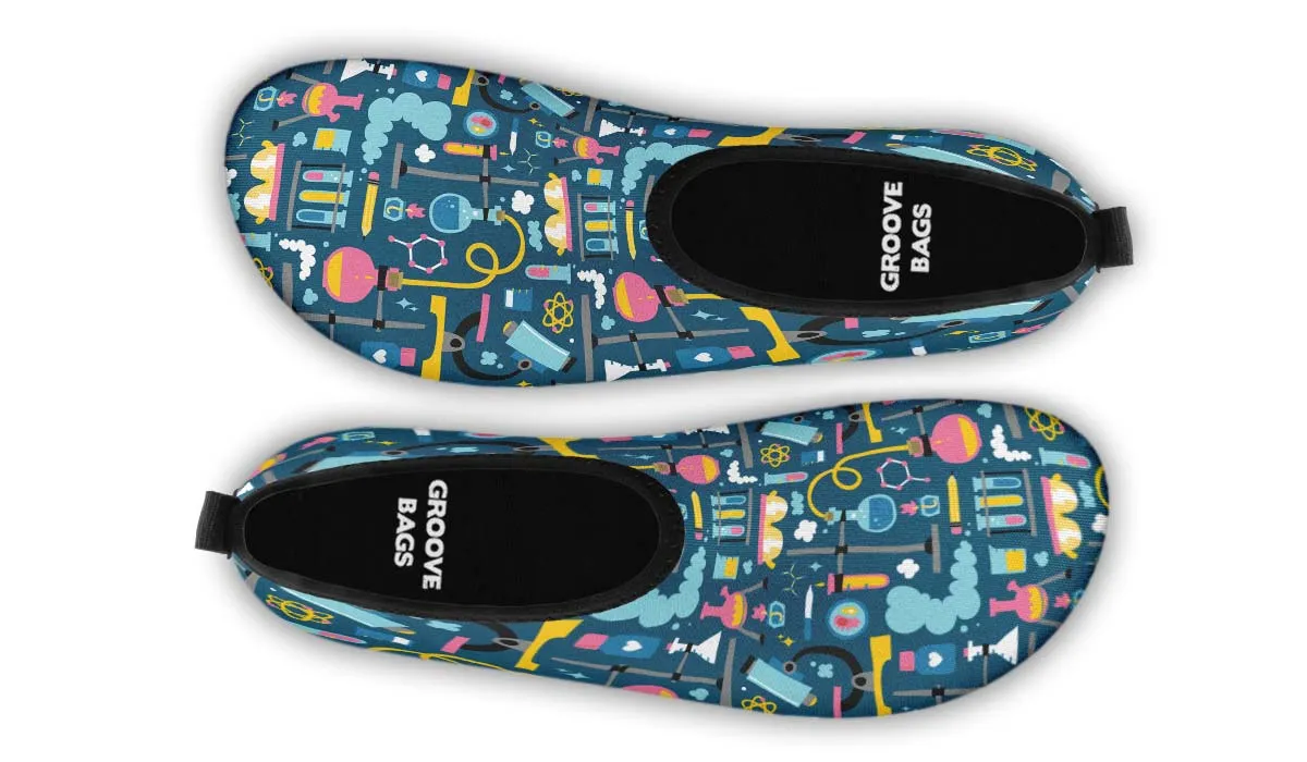Science Lab Pattern Aqua Barefoot Shoes