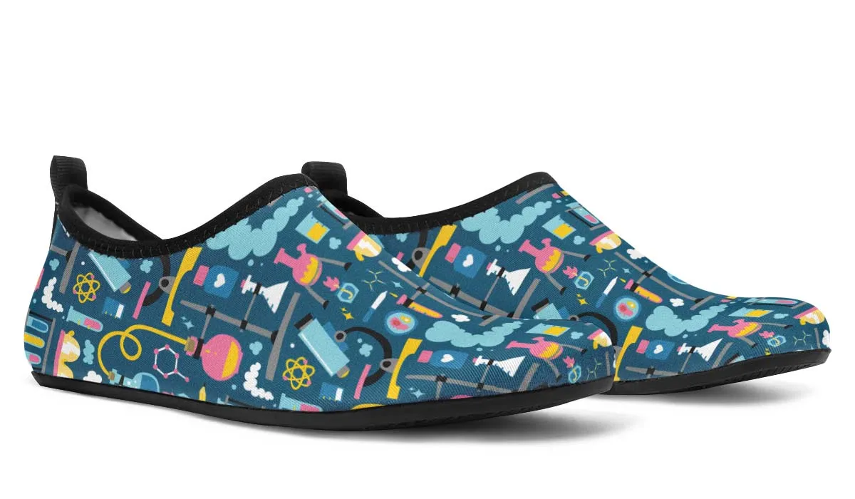 Science Lab Pattern Aqua Barefoot Shoes