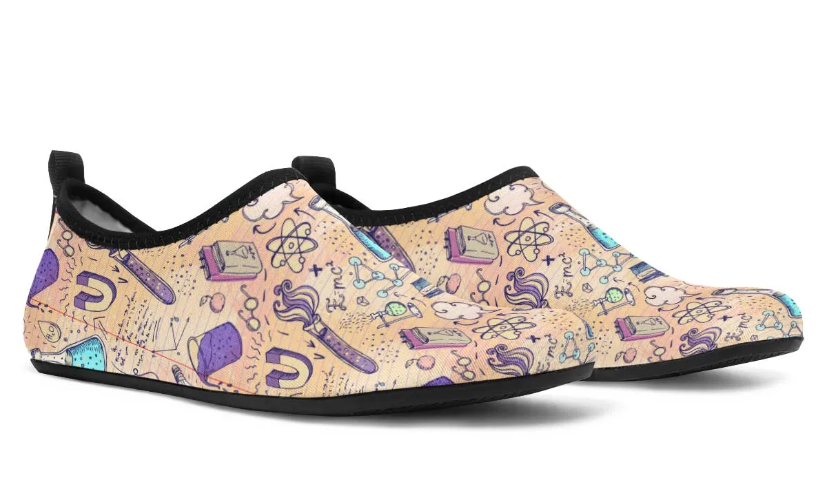 Science Lover Pattern Aqua Barefoot Shoes