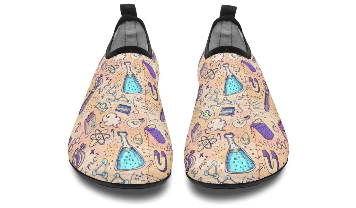 Science Lover Pattern Aqua Barefoot Shoes