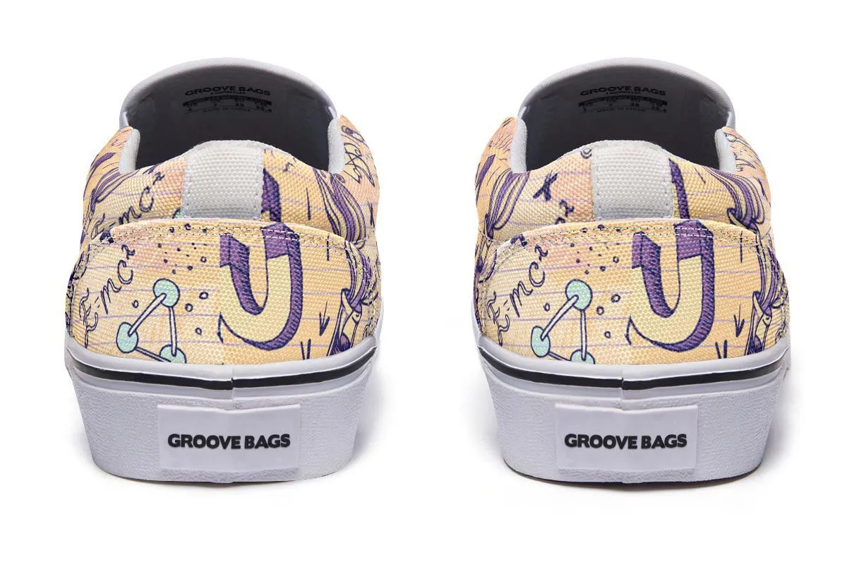 Science Lover Pattern Slip-On Shoes