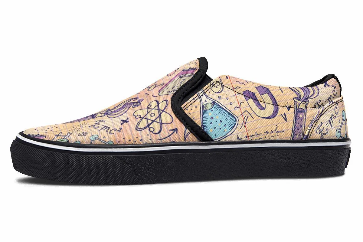 Science Lover Pattern Slip-On Shoes