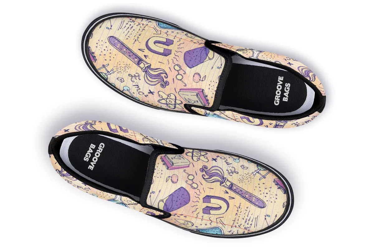 Science Lover Pattern Slip-On Shoes