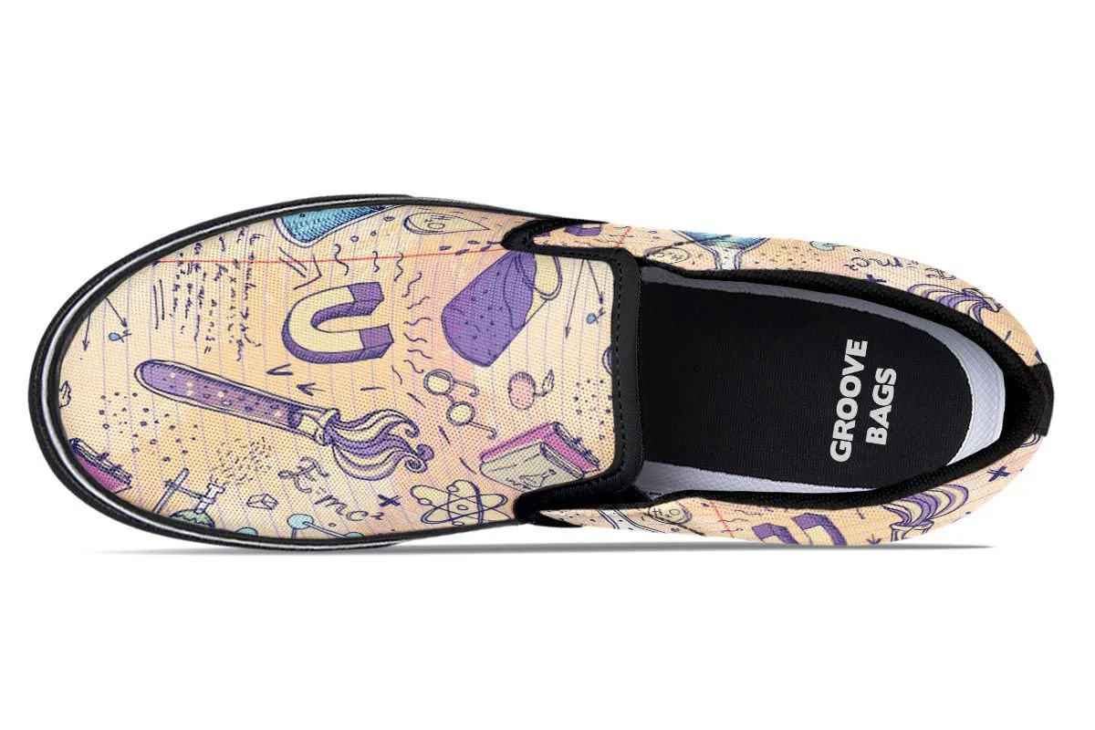 Science Lover Pattern Slip-On Shoes