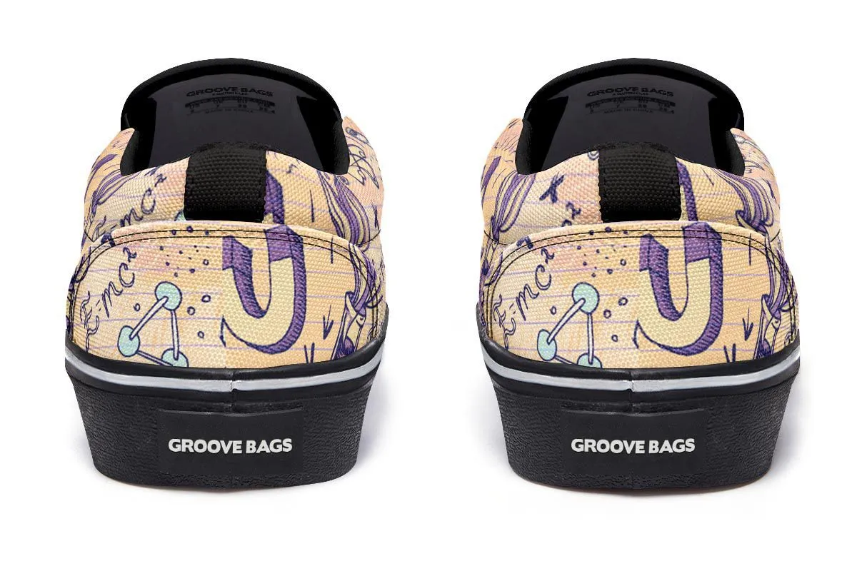 Science Lover Pattern Slip-On Shoes