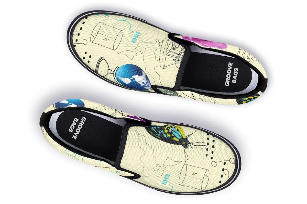 Science Map Slip-On Shoes