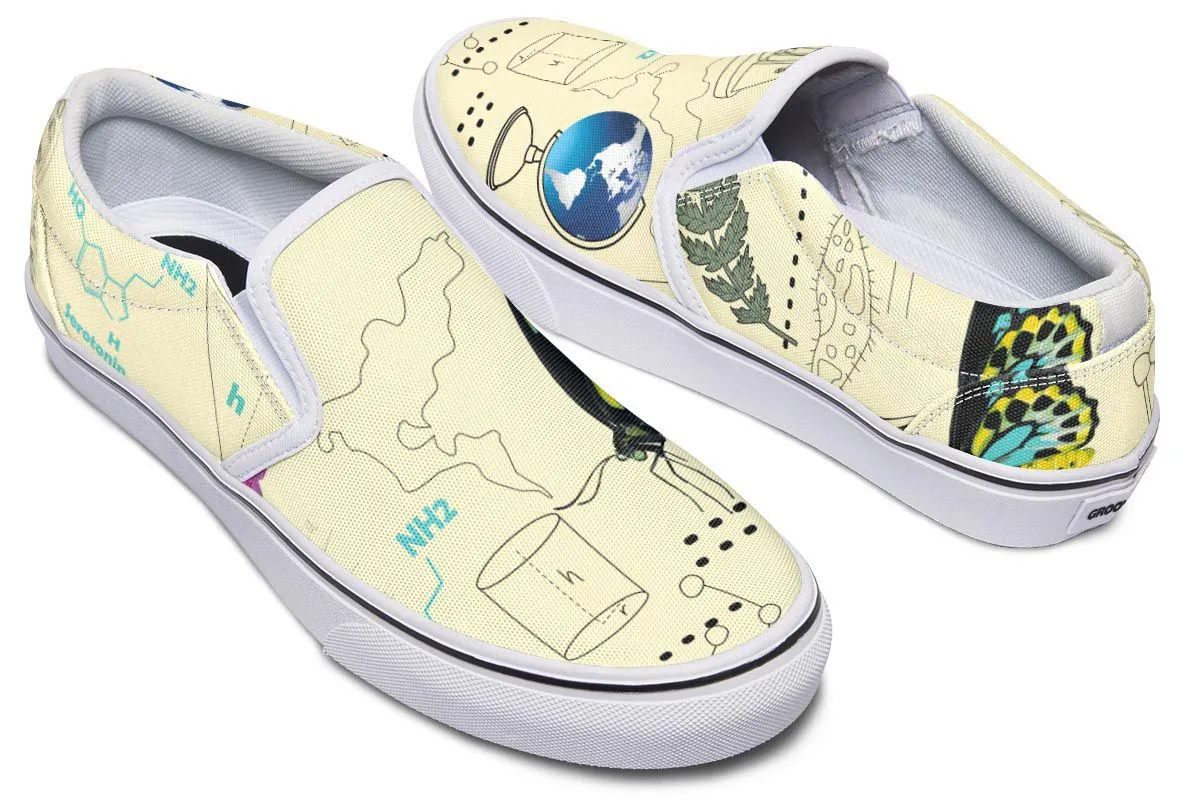 Science Map Slip-On Shoes