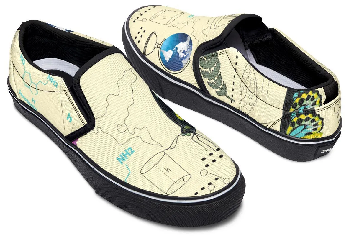 Science Map Slip-On Shoes