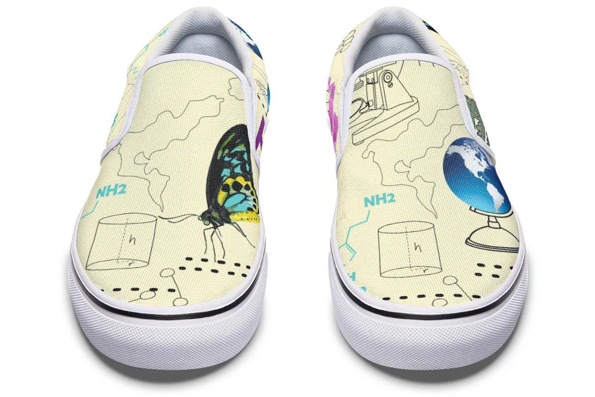 Science Map Slip-On Shoes